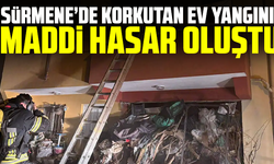 Sürmene’de korkutan ev yangını: Maddi hasar oluştu