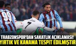 Trabzonspor'dan sakatlık açıklaması