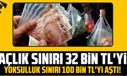 Açlık Sınırı 32 Bin TL'yi, Yoksulluk Sınırı 100 bin TL'yi aştı!