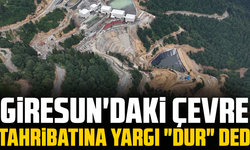 Giresun'daki çevre tahribatına yargı "dur" dedi