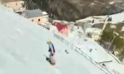 Trabzon'da snowboard keyfi