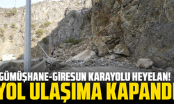Gümüşhane-Giresun karayolu heyelan! Yol ulaşıma kapandı