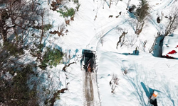 Giresun’un yüksek kesimlerinde karla mücadele sürüyor