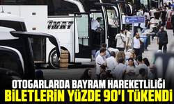 Otogarlarda bayram hareketliliği: Biletlerin yüzde 90'ı tükendi