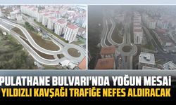 Pulathane Bulvarı’nda Yoğun Mesai: Yıldızlı Kavşağı Trafiğe Nefes Aldıracak