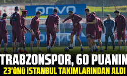 Trabzonspor, 60 puanın 23'ünü İstanbul takımlarından aldı