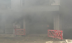Rize’de inşaat alanında yangın