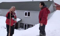 Torul'da kar altında ayı nöbeti