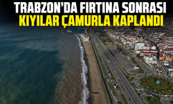 Trabzon’da Fırtına Sonrası Kıyılar Çamurla Kaplandı