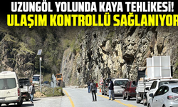 Uzungöl Yolunda Kaya Tehlikesi! Ulaşım Kontrollü Sağlanıyor