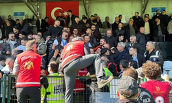 Trabzon 1. Amatör Küme Play-Off maçı sonrası tribünde kavga