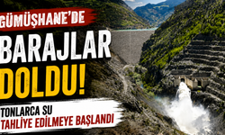 Gümüşhane'de barajlar doldu, tonlarca su tahliye edilmeye başlandı