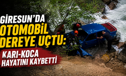 Giresun'da otomobil dereye uçtu: Karı-koca hayatını kaybetti