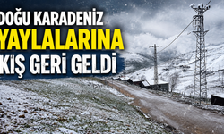 Doğu Karadeniz yaylalarına kış geri geldi