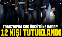 Trabzon'da suç örgütüne darbe! 12 kişi tutuklandı