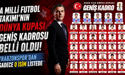 A Milli Futbol Takımı'nın Dünya Kupası geniş kadrosu belli oldu! Trabzonspor'dan Sadece O İsim Listede