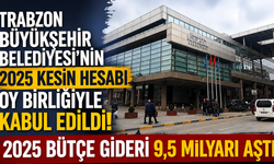 Trabzon Büyükşehir Belediyesi’nin 2025 kesin hesabı oy birliğiyle kabul edildi: 2025 bütçe gideri 9,5 milyarı aştı