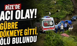 Rize'de acı olay! Gübre dökmeye gitti, ölü bulundu