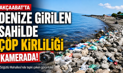 Akçaabat'ta Denize Girilen Sahilde Çöp Kirliliği Kamerada!