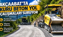 Akçaabat'ta yol bakım çalışmaları sürüyor