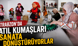 Trabzon'da atıl kumaşları sanata dönüştürüyorlar
