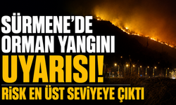Sürmene'de orman yangını uyarısı! Risk en üst seviyeye çıktı