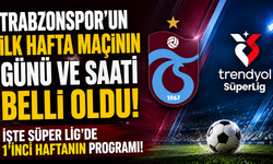 Trabzonspor'un İlk Hafta Maç Programı Belli Oldu