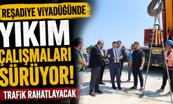 Reşadiye Viyadüğünde yıkım çalışmaları sürüyor