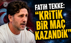 Fatih Tekke: "Kritik bir maç kazandık"