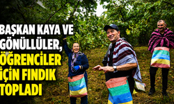 Başkan Kaya Ve Gönüllüler, Öğrenciler İçin Fındık Topladı