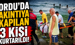 Ordu'da denizde akıntıya kapılan 3 kişi kurtarıldı