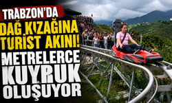 Trabzon'da dağ kızağına turist akını: Metrelerce kuyruk oluşuyor