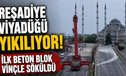 Reşadiye Viyadüğü Yıkılıyor! İlk Beton Blok Vinçle Söküldü