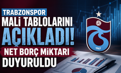 Trabzonspor mali tablolarını açıkladı! Net borç miktarı duyuruldu