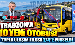 Trabzon’a 10 yeni otobüs! Toplu ulaşım filosu 174’e yükseldi