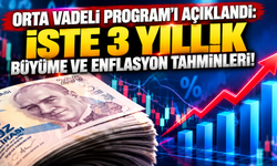Orta Vadeli Program'ı açıklandı: İşte 3 yıllık büyüme ve enflasyon tahminleri!