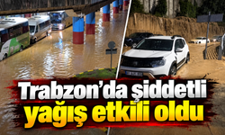 Trabzon'da şiddetli yağış etkili oldu