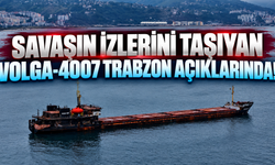 Savaşın izlerini taşıyan VOLGA-4007 isimli gemi Trabzon açıklarında