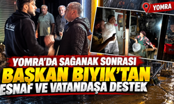 Yomra’da sağanak sonrası Başkan Bıyık’tan esnaf ve vatandaşa destek