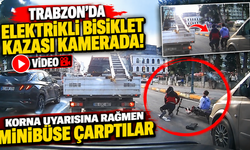 Trabzon’da Elektrikli Bisiklet Kazası Kamerada!