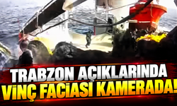 Trabzon Açıklarında Vinç Faciası Kamerada!