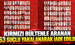 Kırmızı bültenle aranan 63 suçlu yakalanarak iade edildi