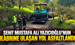 Şehit Mustafa Ali Yazıcıoğlu’nun Kabrine Ulaşan Yol Asfaltlandı