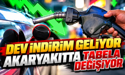 Dev indirim geliyor, akaryakıtta tabela değişiyor