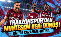 Trabzonspor'dan muhteşem geri dönüş