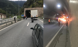 Trabzon’da tünelde dehşet!   otomobil alev aldı: 1 ölü