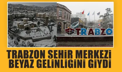 Trabzon şehir merkezi beyaz gelinliğini giydi