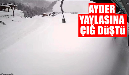 Ayder Yaylası'nda düşen çığ güvenlik kamerasına yansıdı
