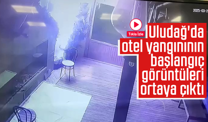 Uludağ'da otel yangınının başlangıç görüntüleri ortaya çıktı