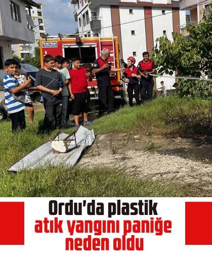 Ordu'da plastik atık yangını paniğe neden oldu